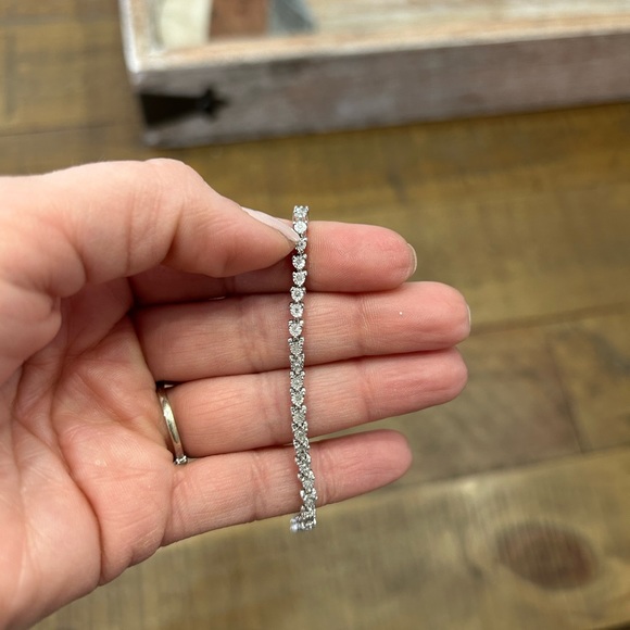 Diamond Chip Tennis Bracelet - Picture 4 of 9